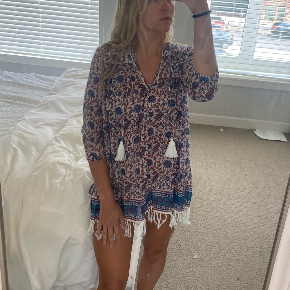 Roberta Roller Rabbit Tunic With Fringe-XS - Picture 4 of 6